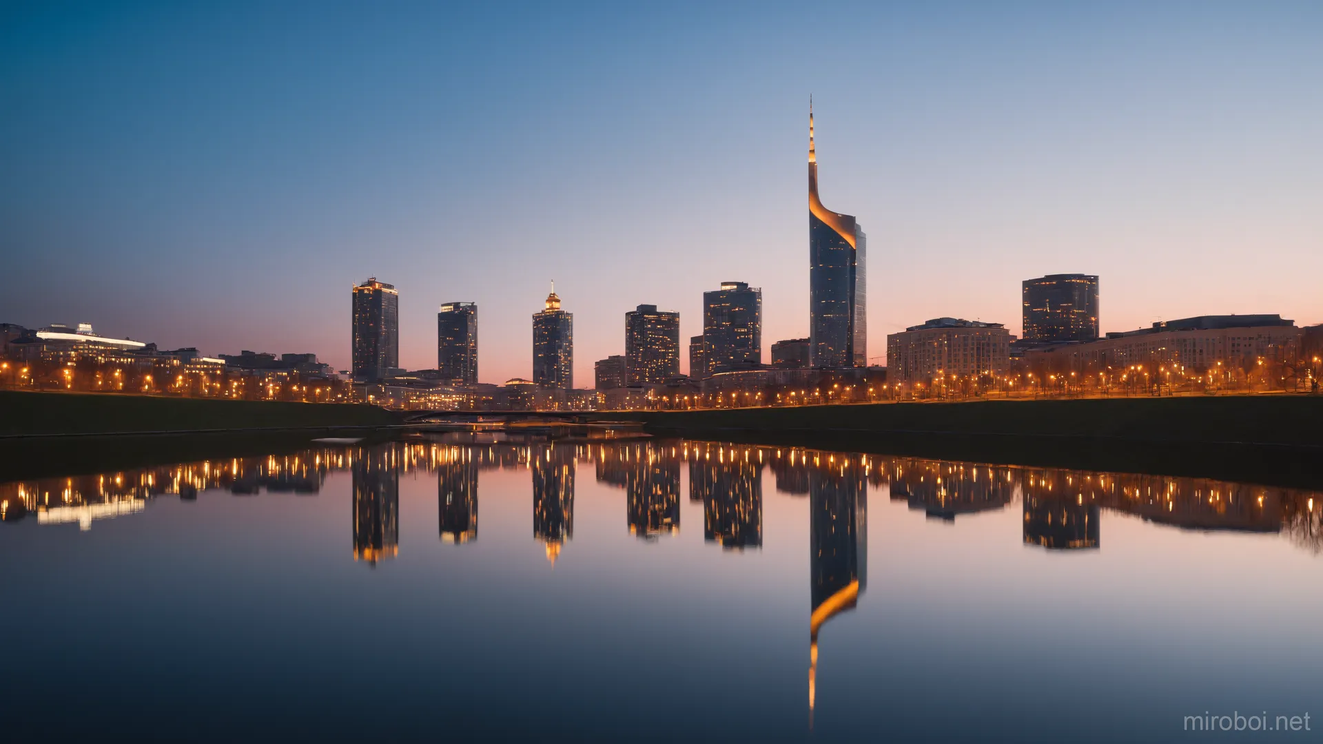 Yekaterinburg Skyline at Dusk