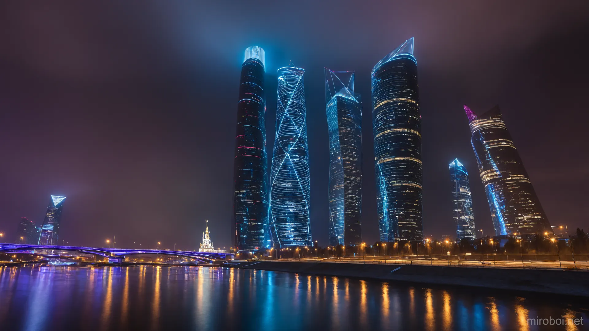 Moscow City Towers and Golden Promenade