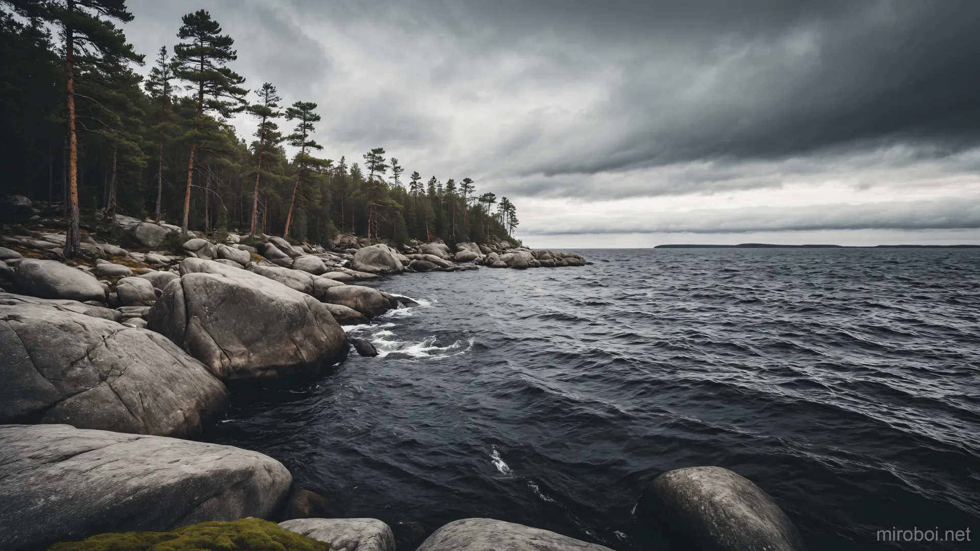 Panorama of a Wild Rocky Coastline
