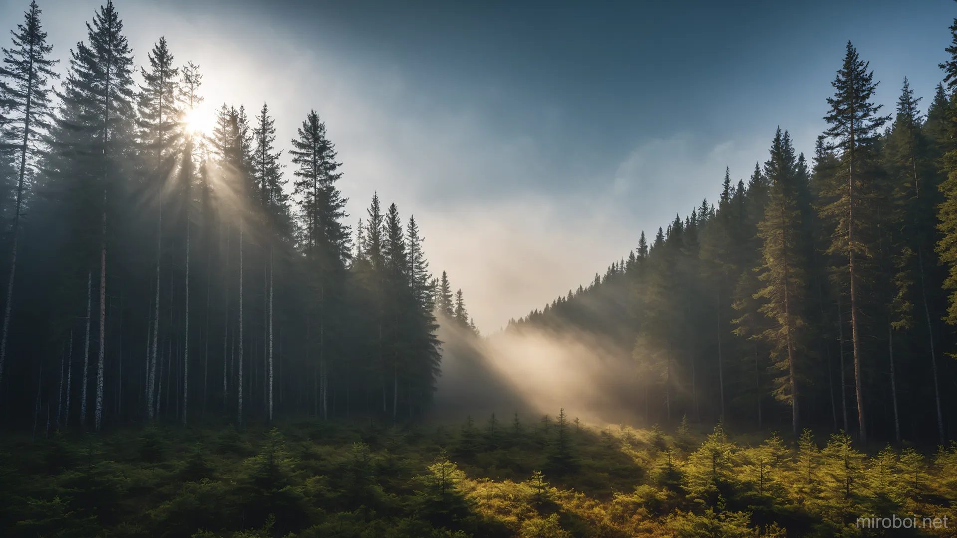 Mist Over the Siberian Taiga